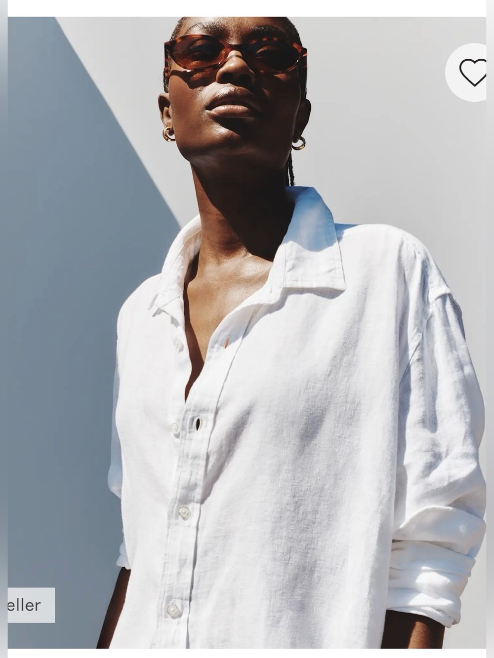 Quince 100% European Linen Long Sleeve Shirt White , XS